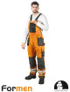 LEBER&amp;HOLLMAN PROTECTIVE BIB PANTS LH-FMNX-B PSB ORANGE-STEEL-BLACK