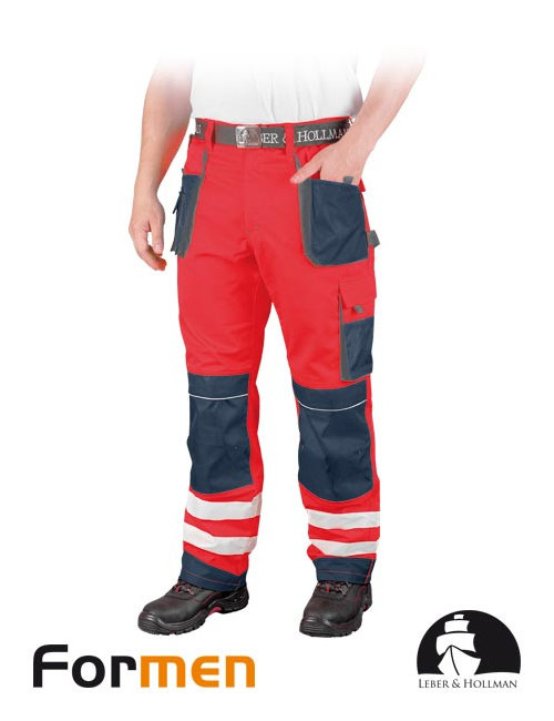 Schutzbundhose lh-fmnx-t cgs rot-marineblau-grau Leber&amp;hollman