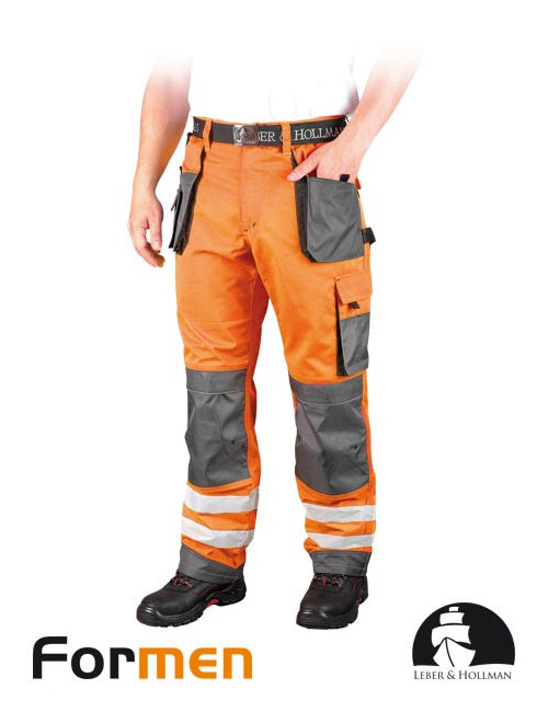LEBER&amp;HOLLMAN WAIST TROUSERS LH-FMNX-T PSB ORANGE-STEEL-BLACK