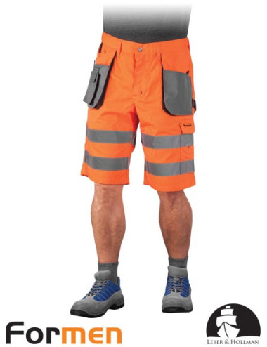 LEBER&amp;HOLLMAN WAIST TROUSERS - SHORT LH-FMNX-TS PSB ORANGE-STEEL-BLACK