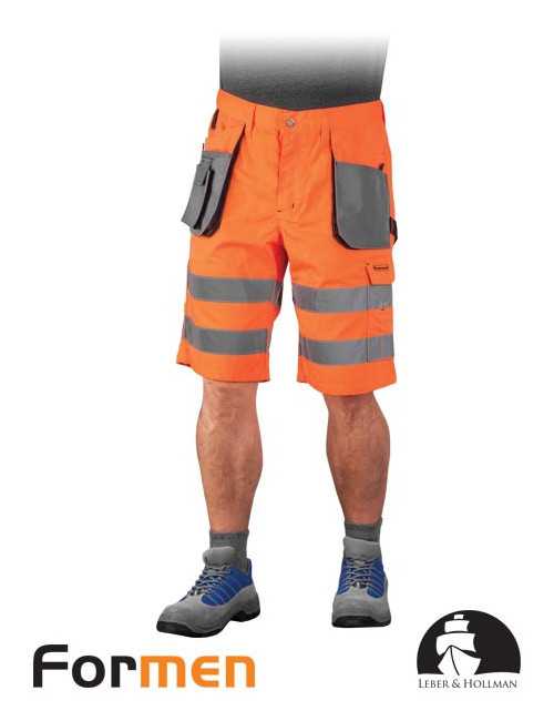 LEBER&amp;HOLLMAN WAIST TROUSERS - SHORT LH-FMNX-TS PSB ORANGE-STEEL-BLACK