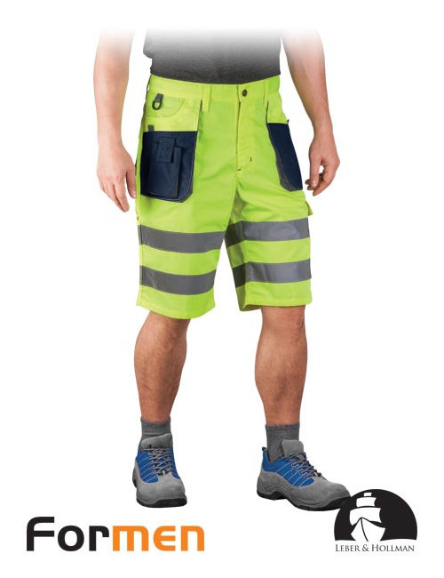 Spodnie ochronne do pasa - krótkie lh-fmnx-ts ygs żółto-granatowo-szary Leber&hollman