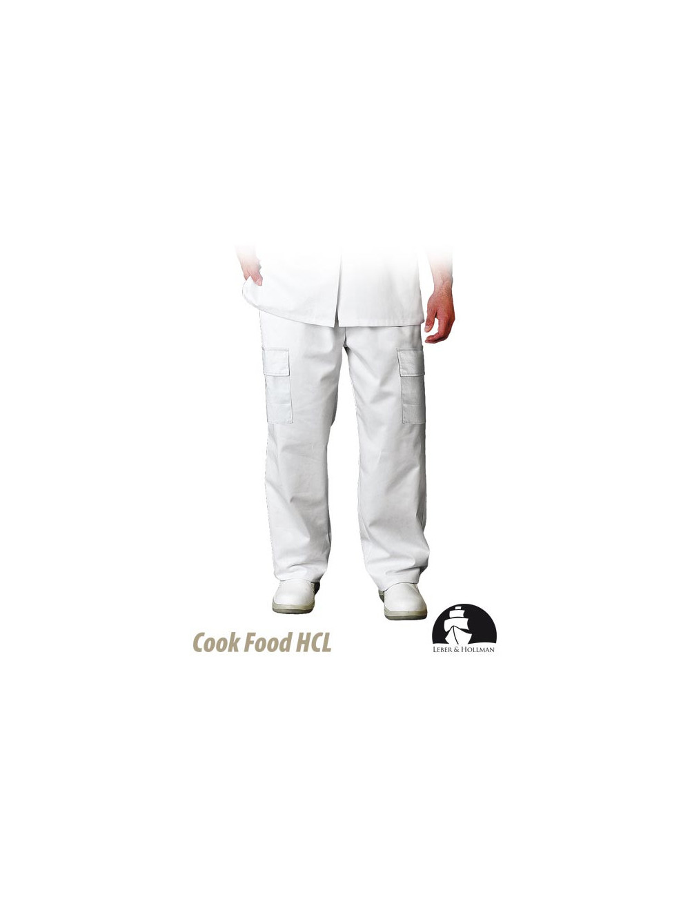 Spodnie ochronne do pasa lh-hcl_tro w biały Leber&hollman