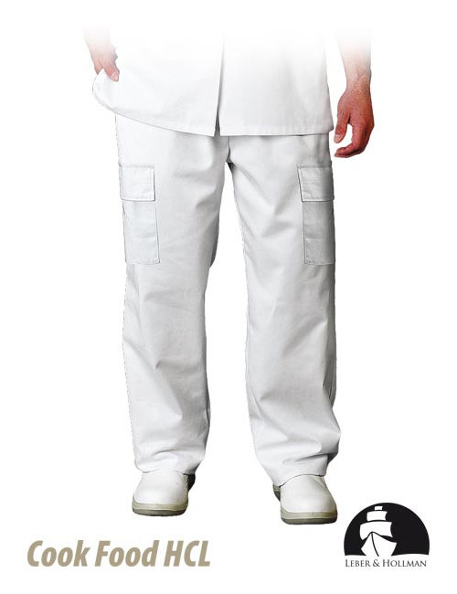 Spodnie ochronne do pasa lh-hcl_tro w biały Leber&hollman