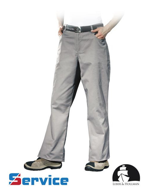 Taillenlange Schutzhose für Damen lh-pantviser s grau/stahl Leber&amp;hollman