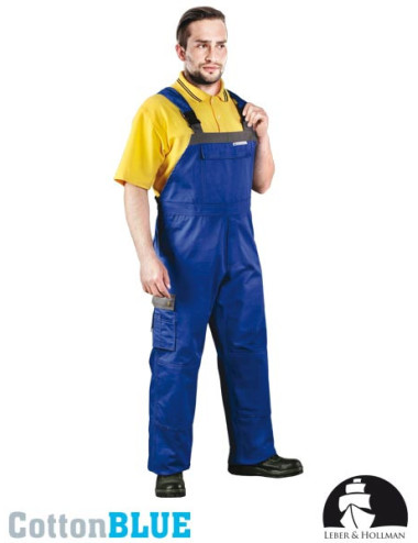 Schutzlatzhose lh-staler ns blaugrau Leber&amp;hollman