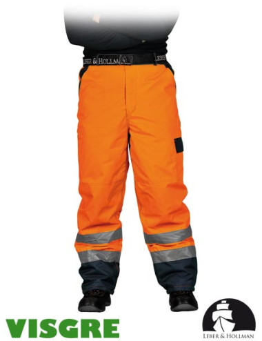 Isolierte hüftlange Schutzhose lh-vibetro pg orange-marineblau Leber&amp;hollman