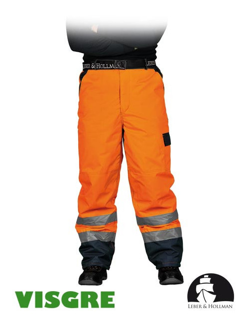 LEBER&amp;HOLLMAN PADDED WAIST TROUSERS LH-VIBETRO PG ORANGE-NAVY