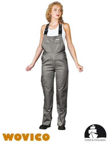 LH-Wombiser-Schutzlatzhose in Grau/Stahl Leber&amp;Hollman