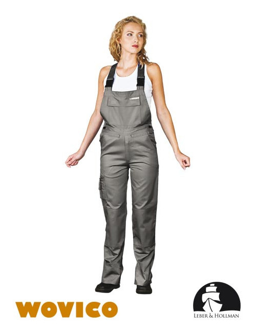LEBER&amp;HOLLMAN PROTECTIVE BIB PANTS LH-WOMBISER S GRAY/STEEL