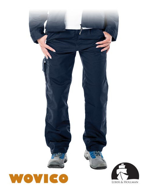 LEBER&amp;HOLLMAN WAIST TROUSERS LH-WOMVOBER G NAVY