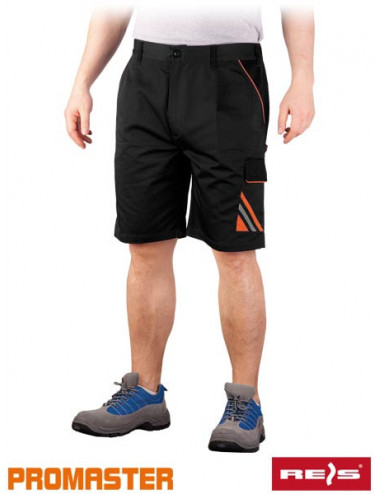 Protective waist trousers - short pro-ts bps black-orange-gray Reis