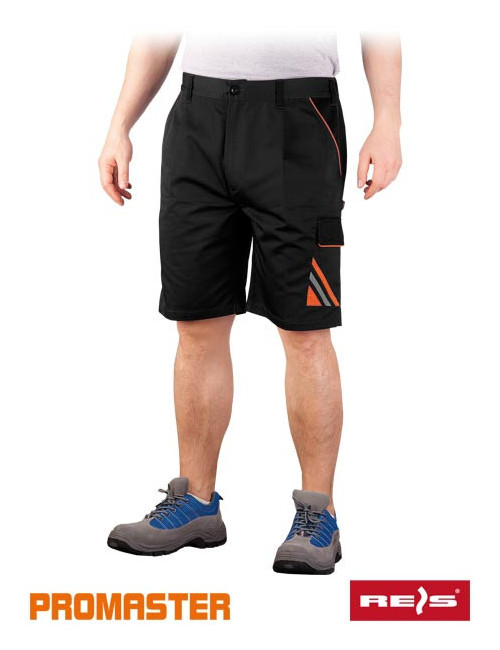 Hüftlange Schutzhose - kurz pro-ts bps schwarz-orange-grau Reis