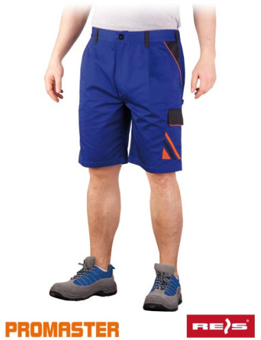 Protective waist trousers - short pro-ts nbp blue-black-orange Reis