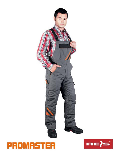 Winter dungarees, adjustable suspenders, kneepad pockets