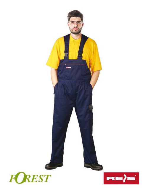 SF GS Schutzlatzhose marineblau und grau Reis