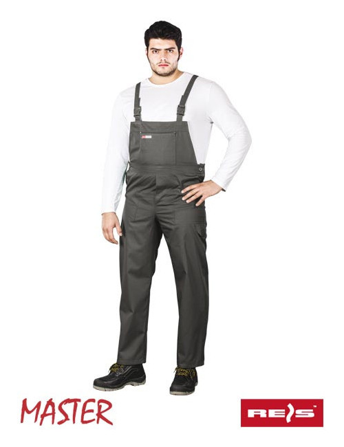 Safety bib pants sm s grey/steel Reis