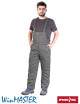 Master gray insulated dungarees, custom logo, graphics, embroidery