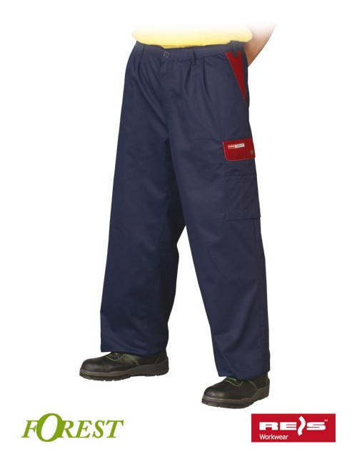 Schützende Taillenhose SPF GDC marineblau und dunkelrot Reis