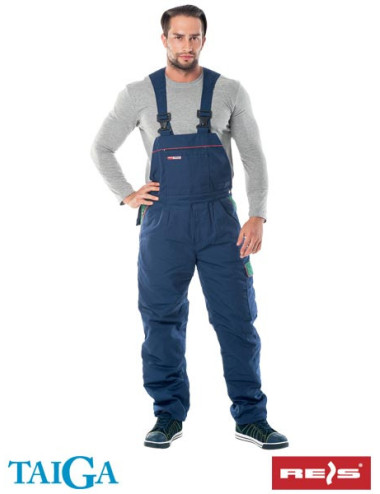 Stogz isolierte Schutzlatzhose, marineblauer und grüner Reis