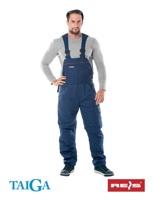 Stogz isolierte Schutzlatzhose, marineblauer und grüner Reis