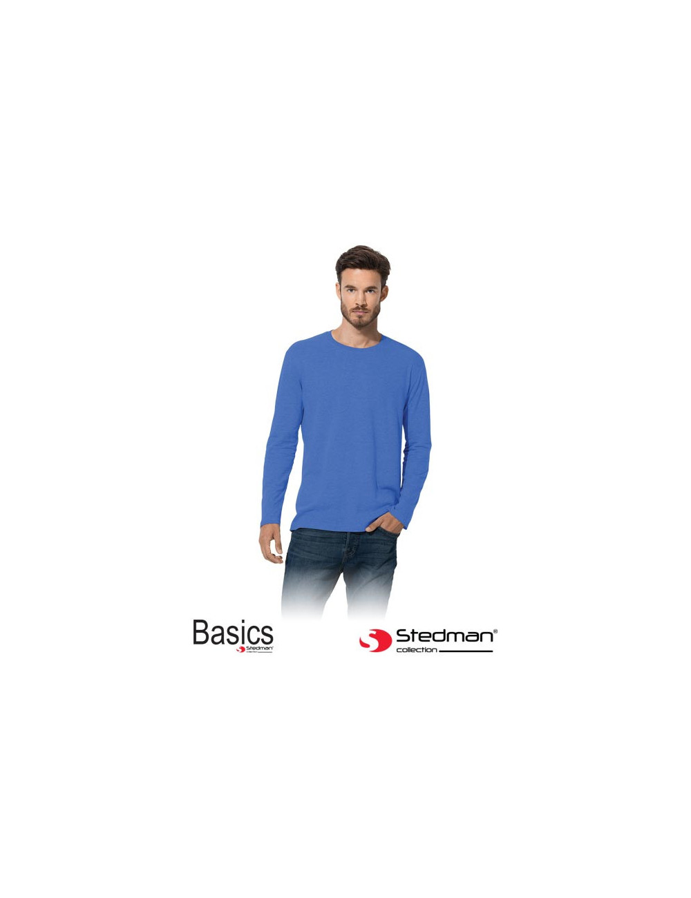 Langärmliges T-Shirt st2500 brr blau Stedman