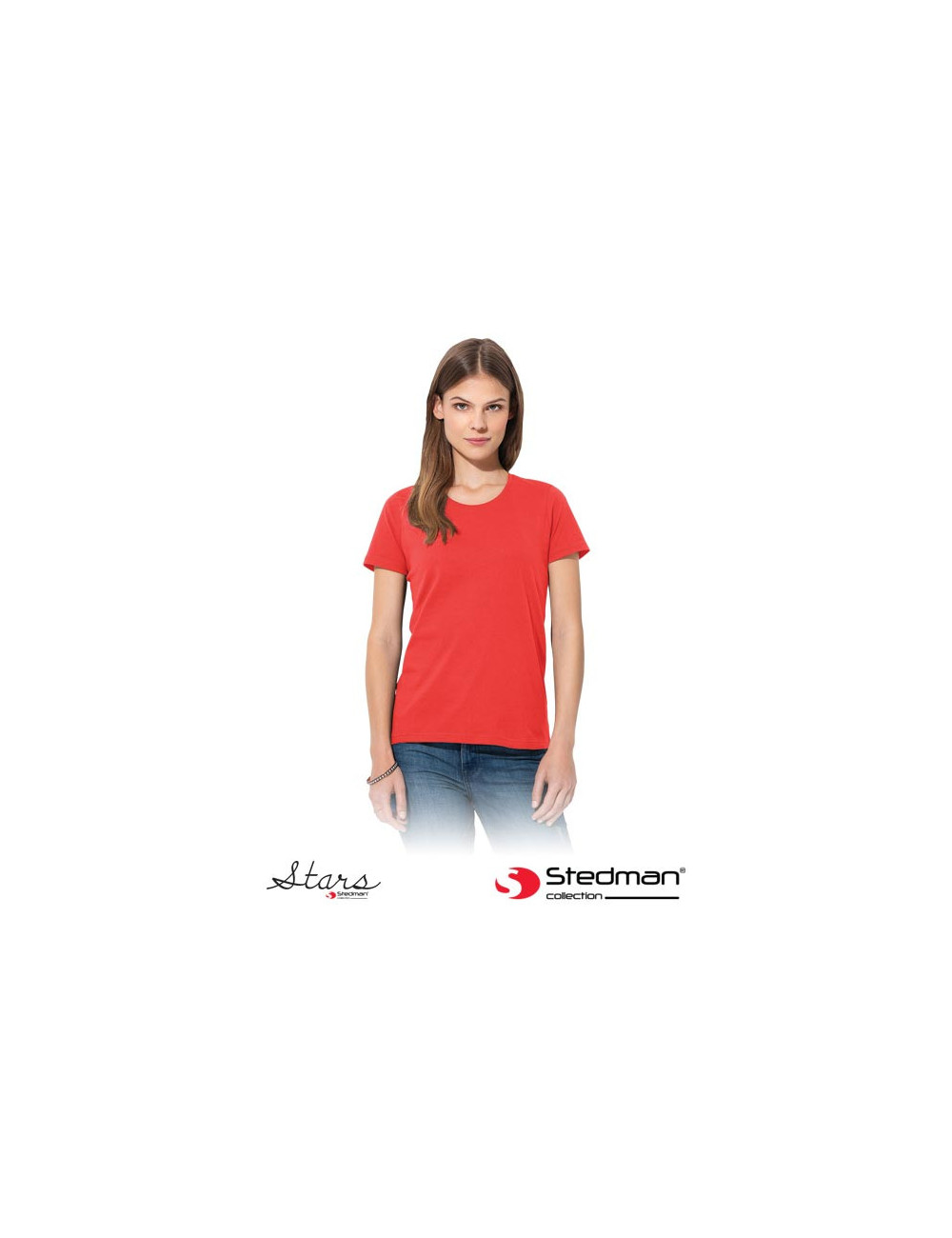 T-shirt damski st2600 sre czerwony szkarłatny Stedman