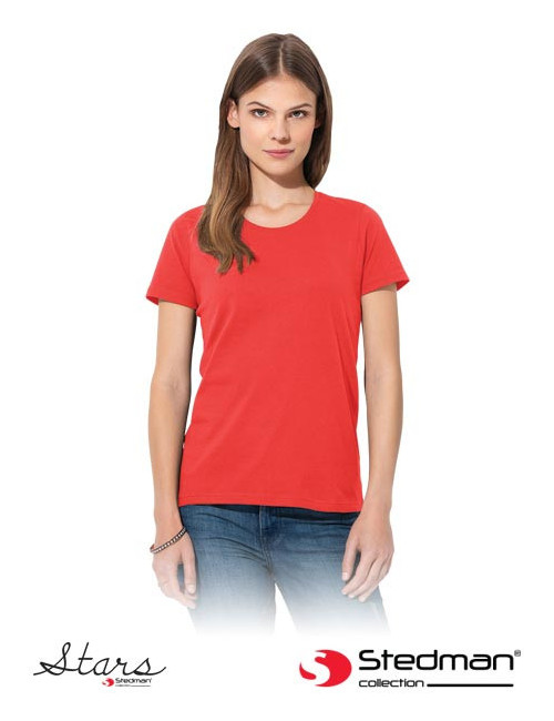 T-shirt damski st2600 sre czerwony szkarłatny Stedman
