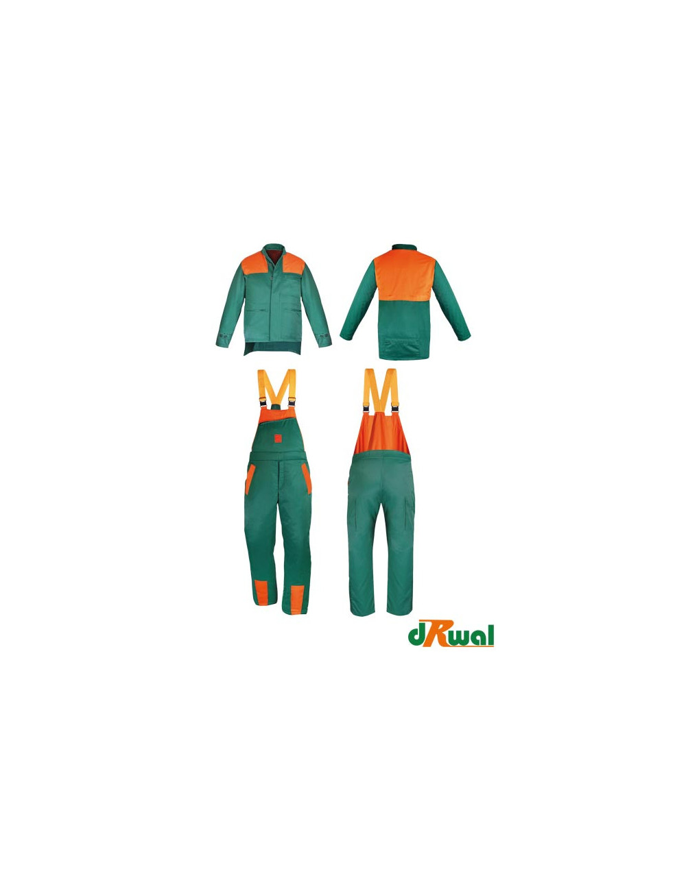 Ubranie ochronne dr-pil-u zp zielono-pomarańczowy Drwal