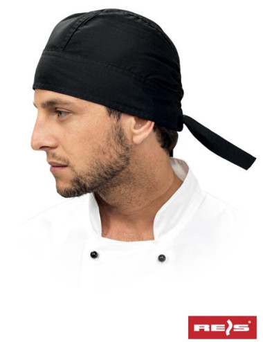 Kochmütze mit Bandana, schwarz, Reis