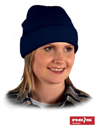 Czapka ocieplana ochronna czbaw g granatowy Reis