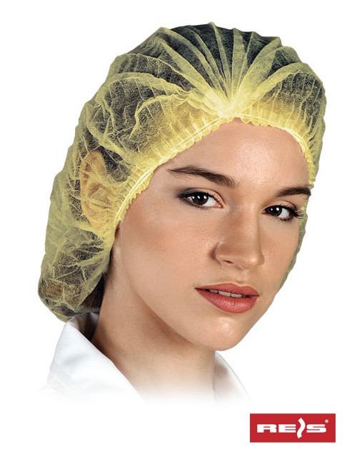 Kappe aus Polypropylen mit rotem Clip, gelber Reis