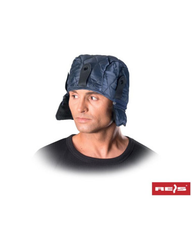Czapka ocieplana ochronna pod hełm czhelm g granatowy Reis