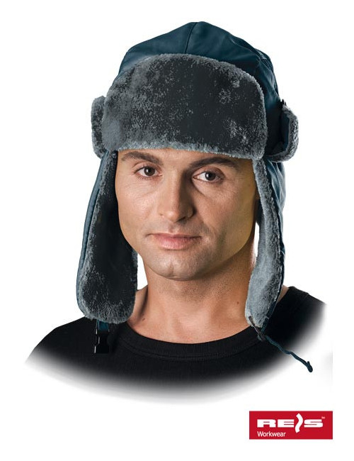 Czapka ocieplana ochronna czoextreme s szary/stalowy Reis