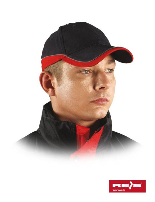 Czapka ochronna cztop gc granatowo-czerwony Reis