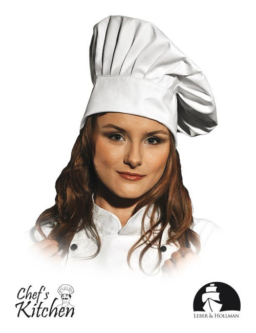 LEBER&amp;HOLLMAN CHEF CAP LH-HATER WHITE