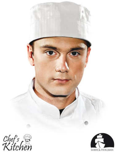 LEBER&amp;HOLLMAN LH-SKULLER CHEF CAP WHITE