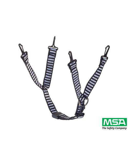 Kinnriemen wb weiß und schwarz Msa Msa-strap-4p