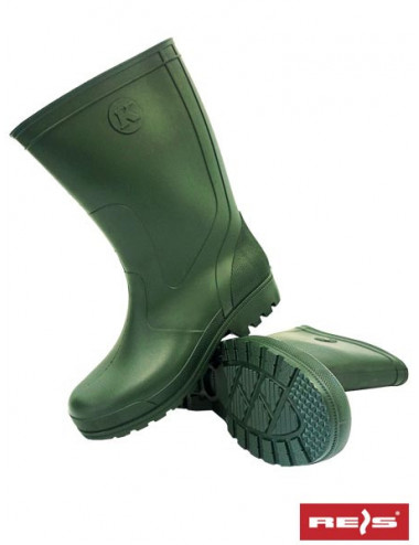 Grünere PVC-Schuhe mit grünem Reis