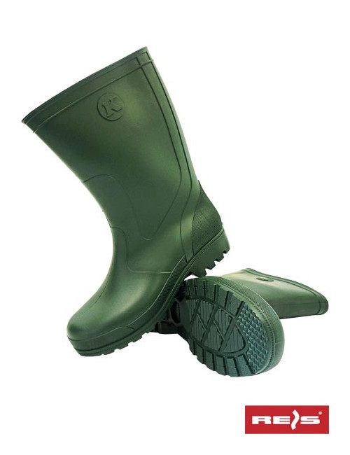 Grünere PVC-Schuhe mit grünem Reis