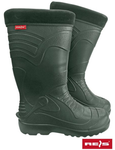 Eva braune Schuhe mit grünem Reis