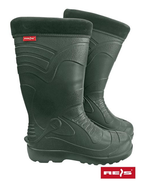 Eva braune Schuhe mit grünem Reis