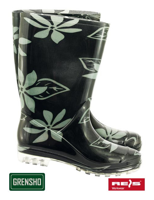 Buty z pcv btdflower bs czarno-szary Reis