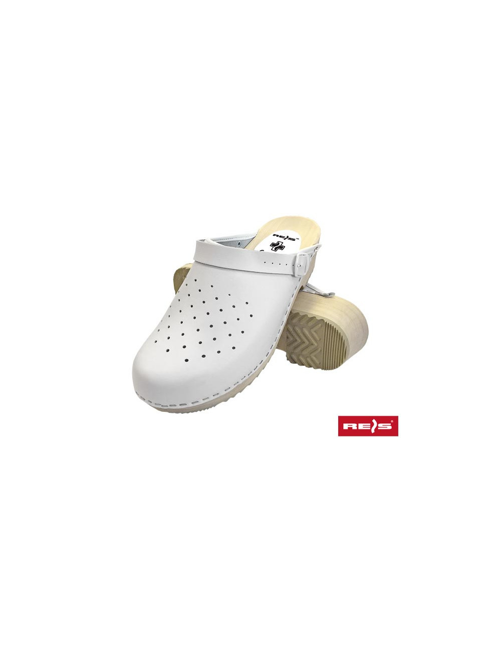Prophylactic footwear bmrdredzbelt in white Reis