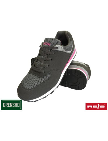 Sportschuhe hellgrau und rosa Reis