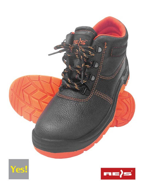 Buty bezpieczne bryesk-t-sb bp czarno-pomarańczowy Reis