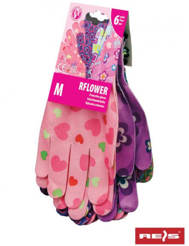 Protective gloves rflower mc multicolor Reis