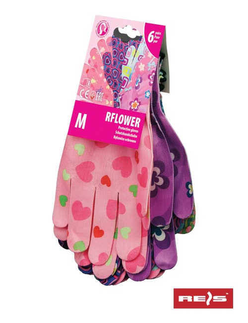 Rflower mc mehrfarbige Schutzhandschuhe Reis