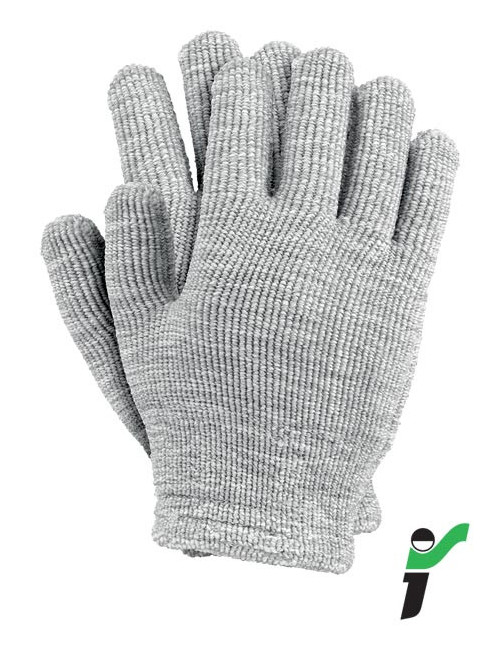 Rękawice ochronne rj-frotte s szary/stalowy JS