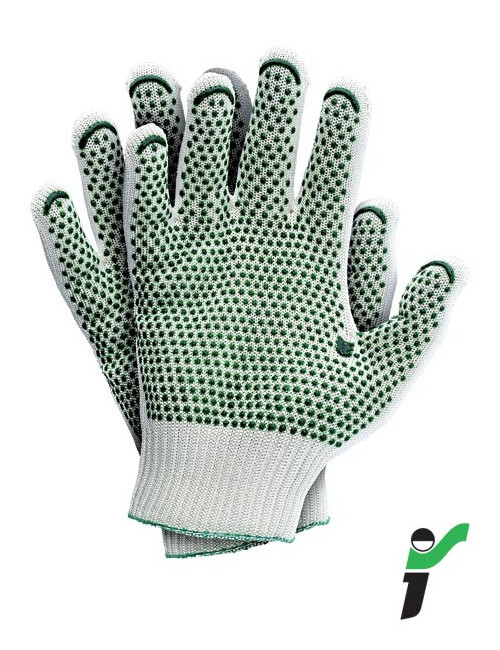 Gloves rj-htv ecru-green JS